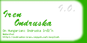 iren ondruska business card